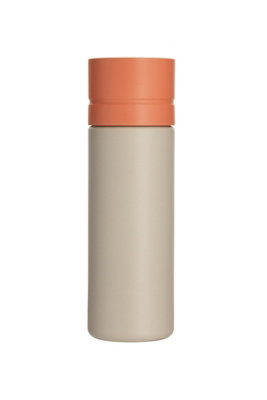 Circular Water Bottle 600ml Chalk & Orange