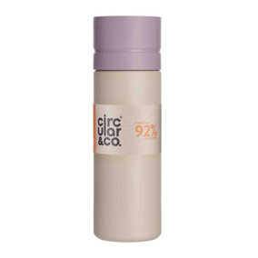 Circular Water Bottle 600ml Chalk & Purple