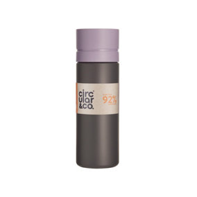Circular Water Bottle 600ml Grey & Purple