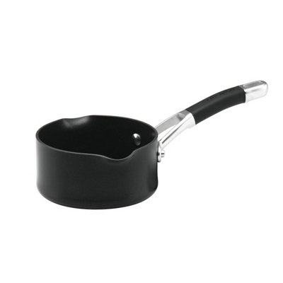 Circulon Premier Professional Black Round Hard Anodised Aluminium Cookware Milk Pan 14cm, 0.9L