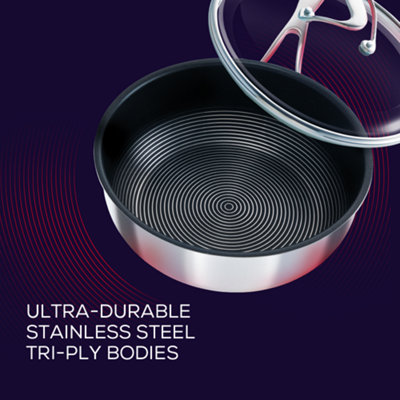 Circulon Round Stainless Steel Non-Stick Open Frying Pan 22cm