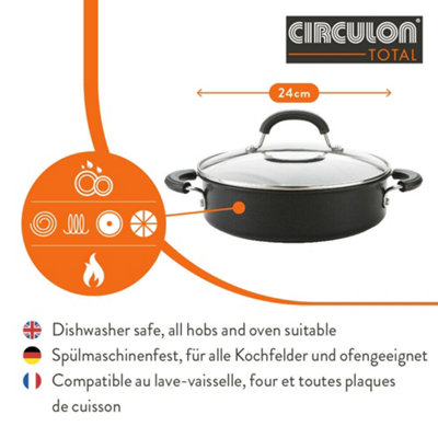 Circulon Style - Sauteuse anodizado duro, 20 cm/1,7 L