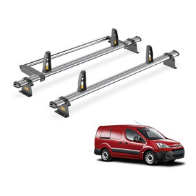 Citroen Berlingo 2 Bar Roof Rack + Ladder Roller for 2008-2018 (L2 Wheelbase) - Van Guard Trade