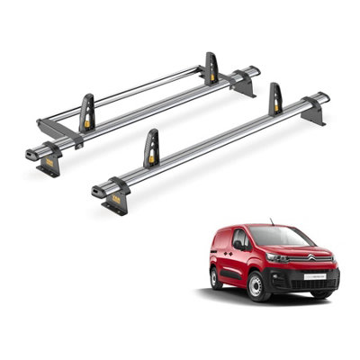 Citroen Berlingo 2 Bar Roof Rack + Ladder Roller for 2018+ (With Rear Barn Doors) - Van Guard Trade