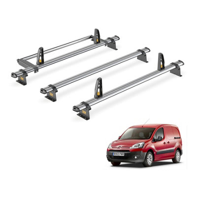 Citroen Berlingo 3 Bar Roof Rack + Ladder Roller for 2008-2018 (L1 Wheelbase) - Van Guard Trade