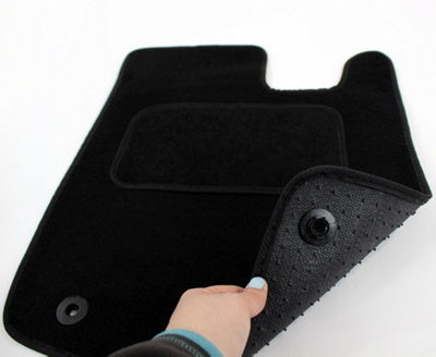 JVL Fully Tailored Black Carpet Car Mat Set For Citroen C1 2005-2013 MK1 – RHD Only, 4 Pieces, Anti-Slip