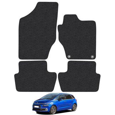 Citroen C4 2011-2020 Car Floor Mats Carpet Tailored Fit 4pcs Set Anti-Slip Black