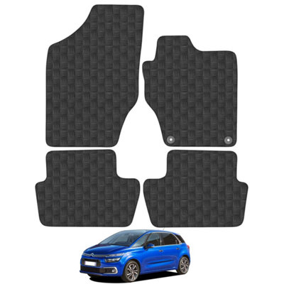 Citroen C4 2011-2020 Car Floor Mats Rubber Tailored Fit 4pcs Set Heavy-Duty