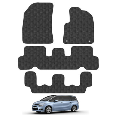 Citroen C4 Grand Picasso 2013-2015 Car Floor Mats Rubber Tailored Set Heavy-Duty