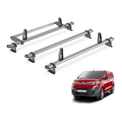 Citroen Dispatch 3 Bar Roof Rack + Ladder Roller for 2016+ (XS Wheelbase) - Van Guard Trade