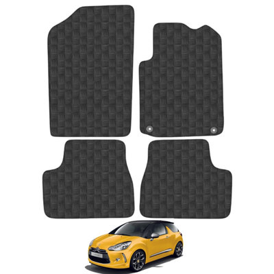 Citroen DS3 2010-2016 Car Floor Mats Rubber Tailored Fit Heavy-Duty 4pcs Set