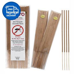 Citronella Incense Sticks 120 Pack by Laeto Ageless Aromatherapy - FREE DELIVERY INCLUDED