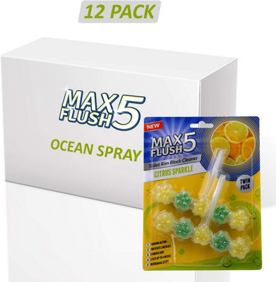 Citrus Sparkle Pack of 12 Toilet Rim Block Cleaner Twin Pack Anti ...