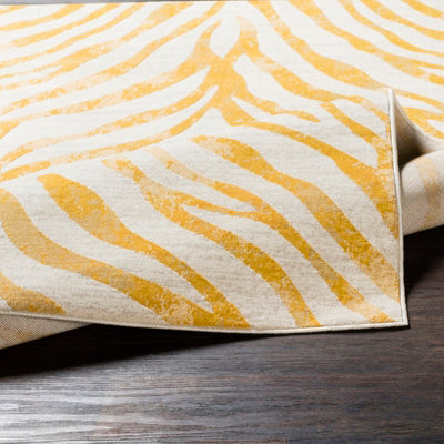 City-Animal Print Grey Beige Yellow Boho Zebra Pattern Living Dining ...