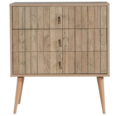 City Chest of 3 Drawers Natural DIY at B&Q