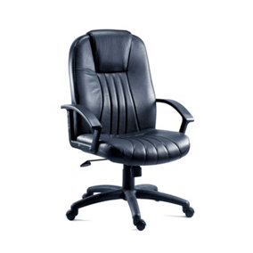 City Executive Chair in bonded leather, with gas lift seat height adjustment and recline function