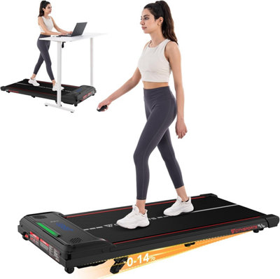 CITYSPORTS 14% Incline Walking Pad,LED indicator bar,6KM/H Under Desk ...