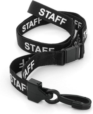 CKB Ltd Visitor LANYARDS Breakaway Safety Lanyard Neck Strap Swivel Metalen Clip voor ID-kaarthouder - Pull Quick Release Ontwerp, Blauw, Pack of 10