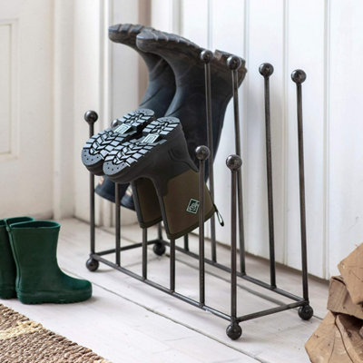 CKB LTD Farringdon Large Welly Stand Wellington Boot Rack Crafted in ...