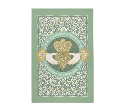 Claddagh Ring Graphic Print 100% Cotton Tea Towel