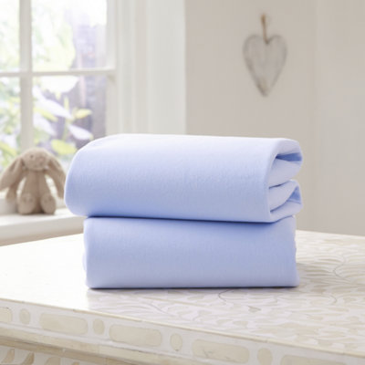 BabyPrem Fitted Crib Sheets Pack Of 2 - 100% Cotton Pram Sheets 84x43cm, Machine Washable, Made In UK