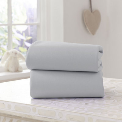 Clair de Lune Grey 2 Pack Pram/Crib Sheets