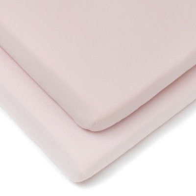Clair de Lune Pink 2 Pack Cot Bed Sheets