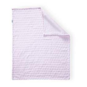 Clair de Lune Pink Marshmallow Pram Blanket 90 x 70cm