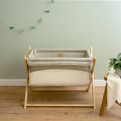 Clair de Lune Sage Organic Folding Crib