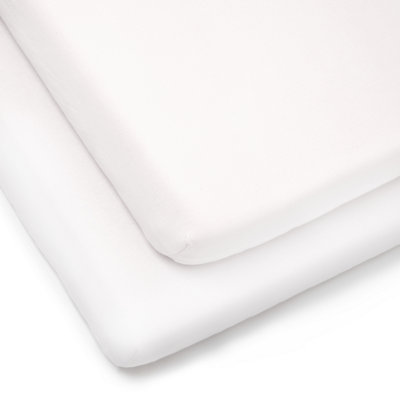 Clair de Lune White 2 Pack Cot Sheets