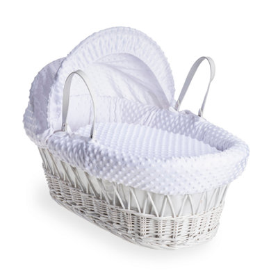 Clair de Lune White Dimple White Wicker With White Rocking Stand