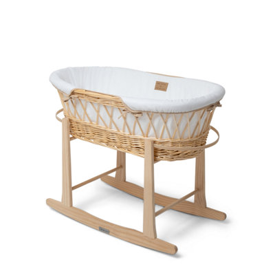 Clair de lune outlet white wicker moses basket