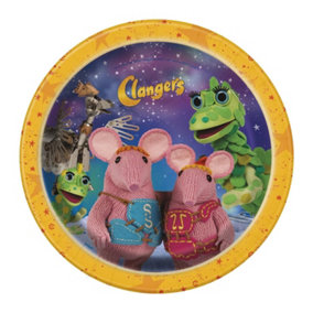 Clangers Characters Party Plates (Pack of 8) Purple/Yellow (One Size)
