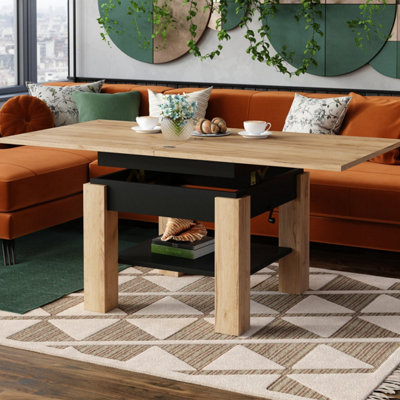Clara 2 in 1 Extending Coffee / Dining Table 75-150cm - Golden Craft ...