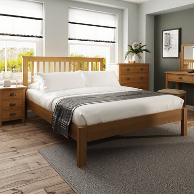 Clara Rustic Oak 5'0FT Kingsize Bed