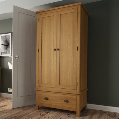 Clara Rustic Oak Gents Wardrobe