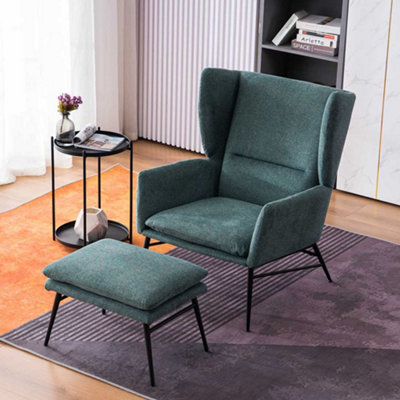 Green modern accent deals chair