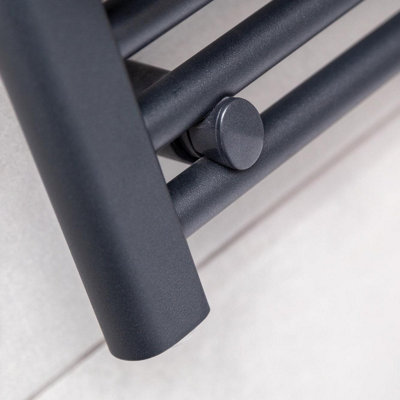 Clarissa Anthracite Heated Towel Rail - 800x500mm - 6