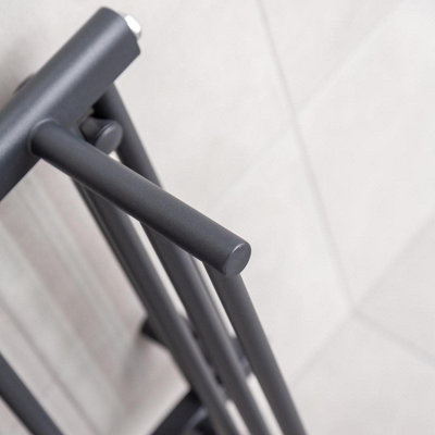 Clarissa Anthracite Heated Towel Rail - 800x500mm - 7