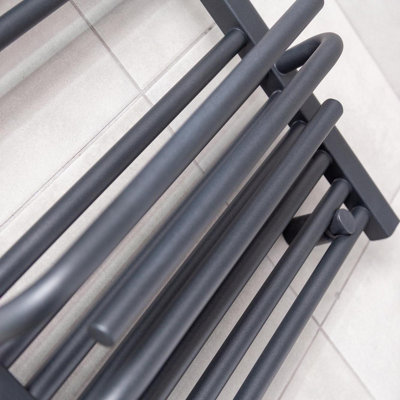 Clarissa Anthracite Heated Towel Rail - 800x500mm - 8