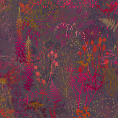 Clarissa Hulse Serendipity Spice Floral Multicoloured Fixed Size Mural