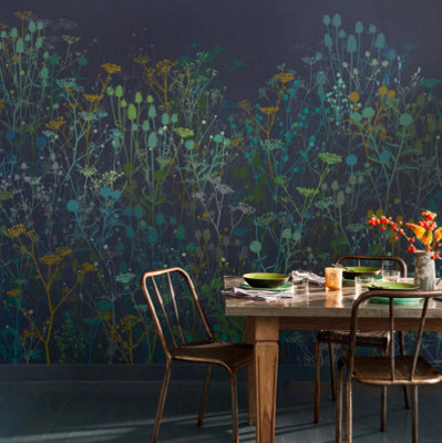 Clarissa Hulse Tania's Garden Midnight Fixed Size Mural