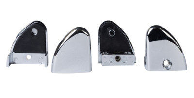 Clarity Chrome Clamps for 8mm Glass Stair and Landing Panels (H) 47mm (W)44mm (T) 25mm - 8