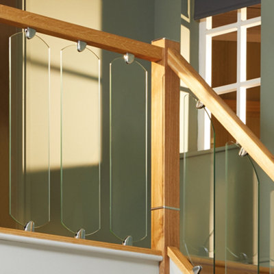 Clarity Clear Glass Staircase Panel for Landing (T) 8mm (W) 200mm (H) 797mm
