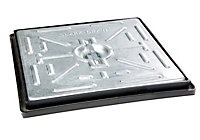 Clark Drain 300mm x 300mm 5T Galvanised Steel Manhole Cover & Frame PC2BG Overall Size including Frame is 363mm x 363mm