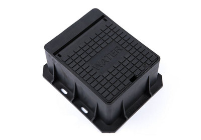 Clark Drain CD880 140mm x 115mm x 75mm Stop Tap Stopcock Cover Hinged lid PVC Locking Surround Box