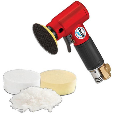 Clarke Air Polisher 3" 75mm Right Angle Head Palm Sanding Variable Speed CAT220