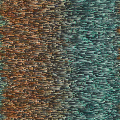 Clarke & Clarke  W0153/03 Ombre Teal/Spice Wp