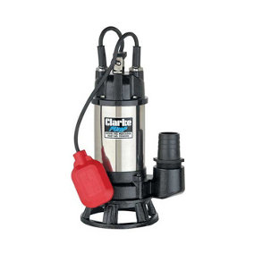 Clarke HSEC650A 2" 665W 290Lpm 9.5m Head Industrial Submersible Dirty Water Cutter Pump with Float Switch (230V)