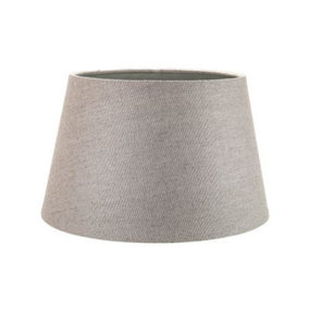 Classic 10 Inch Grey Linen Fabric Drum Table/Pendant Lamp Shade 60w Maximum